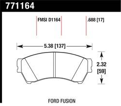 Hawk Performance - Premium OES Disc Brake Pads - Hawk Performance 771164 - Image 1