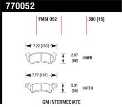 Hawk Performance - Premium OES Disc Brake Pads - Hawk Performance 770052 - Image 1