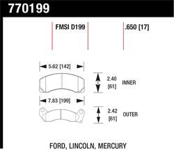 Hawk Performance - Premium OES Disc Brake Pads - Hawk Performance 770199 - Image 1