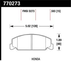 Hawk Performance - Premium OES Disc Brake Pads - Hawk Performance 770273 - Image 1