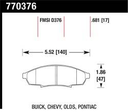 Hawk Performance - Premium OES Disc Brake Pads - Hawk Performance 770376 - Image 1