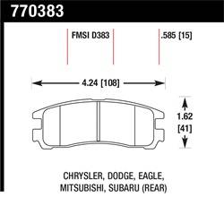 Hawk Performance - Premium OES Disc Brake Pads - Hawk Performance 770383 - Image 1