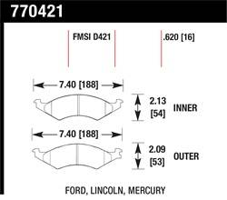 Hawk Performance - Premium OES Disc Brake Pads - Hawk Performance 770421 - Image 1