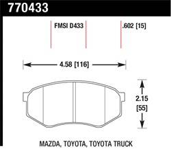 Hawk Performance - Premium OES Disc Brake Pads - Hawk Performance 770433 - Image 1