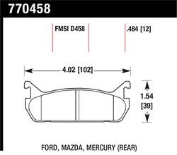 Hawk Performance - Premium OES Disc Brake Pads - Hawk Performance 770458 - Image 1