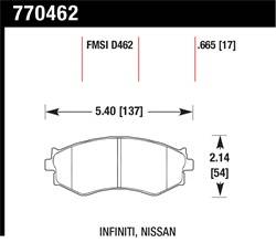 Hawk Performance - Premium OES Disc Brake Pads - Hawk Performance 770462 - Image 1