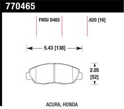 Hawk Performance - Premium OES Disc Brake Pads - Hawk Performance 770465 - Image 1