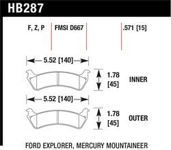 Hawk Performance - Disc Brake Pad - Hawk Performance HB287P.571 - Image 1