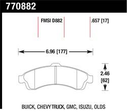 Hawk Performance - Premium OES Disc Brake Pads - Hawk Performance 770882 - Image 1