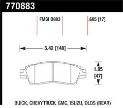 Hawk Performance - Premium OES Disc Brake Pads - Hawk Performance 770883 - Image 1