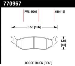 Hawk Performance - Premium OES Disc Brake Pads - Hawk Performance 770967 - Image 1