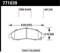 Hawk Performance - Premium OES Disc Brake Pads - Hawk Performance 771039 - Image 1