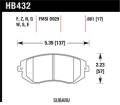 Disc Brake Pad - Hawk Performance HB432R.661