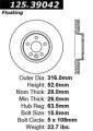 Premium High-Carbon Rotor - StopTech 125.39042