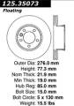 Premium High-Carbon Rotor - StopTech 125.35073