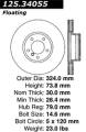 Premium High-Carbon Rotor - StopTech 125.34055