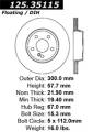 Premium High-Carbon Rotor - StopTech 125.35115