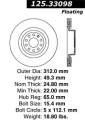 Premium High-Carbon Rotor - StopTech 125.33098