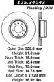 Premium High-Carbon Rotor - StopTech 125.34043