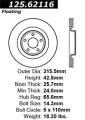 Premium High-Carbon Rotor - StopTech 125.62116