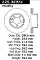 Premium High-Carbon Rotor - StopTech 125.35074