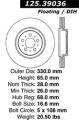 Premium High-Carbon Rotor - StopTech 125.39036