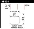 Disc Brake Pad - Hawk Performance HB104MB.435