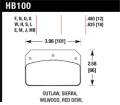 Disc Brake Pad - Hawk Performance HB100MB.480