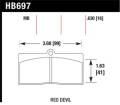 Disc Brake Pad - Hawk Performance HB697MB.630