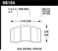 Inventory CLEARANCE - Porsche - Hawk Performance - Hawk Performance HB184F.650 HPS