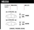 Inventory CLEARANCE - Camaro - Hawk Performance - Hawk Performance HB250G.653 DTC-60
