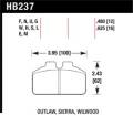Disc Brake Pads and Brake Shoes - Disc Brake Pad - Hawk Performance -  Hawk Performance HB237G.480 DTC-60