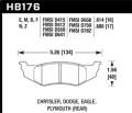 Performance Ceramic Disc Brake Pad - Hawk Performance HB176Z.614