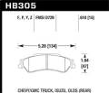 HPS Disc Brake Pad - Hawk Performance HB305F.610