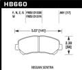 Performance Ceramic Disc Brake Pad - Hawk Performance HB660Z.661