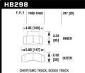 LTS Disc Brake Pad - Hawk Performance HB298Y.787