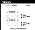 Performance Ceramic Disc Brake Pad - Hawk Performance HB307Z.795