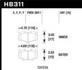 HPS Disc Brake Pad - Hawk Performance HB311F.591