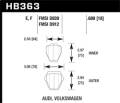 HPS Disc Brake Pad - Hawk Performance HB363F.689