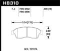 HPS Disc Brake Pad - Hawk Performance HB310F.689