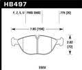 Performance Ceramic Disc Brake Pad - Hawk Performance HB497Z.776