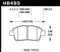 HPS Disc Brake Pad - Hawk Performance HB493F.650