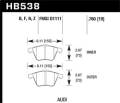 Performance Ceramic Disc Brake Pad - Hawk Performance HB538Z.760