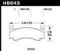 HPS Disc Brake Pad - Hawk Performance HB643F.595