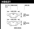 ER-1 Disc Brake Pad - Hawk Performance HB621D.638