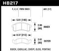 Blue 9012 Disc Brake Pad - Hawk Performance HB217E.681