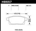 HPS Disc Brake Pad - Hawk Performance HB657F.667