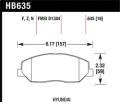 HPS Disc Brake Pad - Hawk Performance HB635F.645