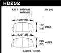 Blue 9012 Disc Brake Pad - Hawk Performance HB202E.580