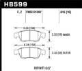 Performance Ceramic Disc Brake Pad - Hawk Performance HB599Z.616